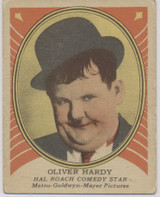 1938 V289 Canada Hamilton Chewing Gum Hollywood Picture Stars #27 Oliver Hardy #*sku37011 1938 V289 Canada Hamilton Chewing Gum Hollywood Picture Stars #27 Oliver Hardy #*sku37011