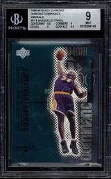 1998-99 Black Diamond Dominance Emerald Shaquille O'Neal Shaq Lakers BGS 9 Mint 013/100 1998-99 Black Diamond Dominance Emerald Shaquille O'Neal Shaq Lakers BGS 9 Mint 013/100