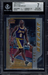 1996-97 Bowman's Best Picks BP10 Diecut Kobe Bryant Lakers BGS 7 Near Mint