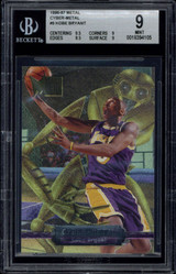 1996-97 Fleer Cyber Metal #5 Kobe Bryant Lakers BGS 9 Mint RC 1996-97 Fleer Cyber Metal #5 Kobe Bryant Lakers BGS 9 Mint RC