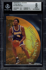 1998-99 Metal Universe Planet Metal #6 Kobe Bryant Lakers BGS 8 NM-Mint Diecut