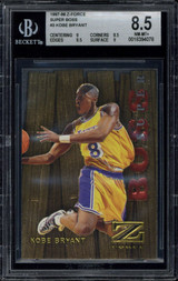 1997-98 Z-Force Super Boss #3 Kobe Bryant Lakers BGS 8.5 NM-Mint+ 1997-98 Z-Force Super Boss #3 Kobe Bryant Lakers BGS 8.5 NM-Mint+