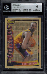 1996-97 Topps Youthquake YQ15 Kobe Bryant Lakers BGS 9 Mint RC 1996-97 Topps Youthquake YQ15 Kobe Bryant Lakers BGS 9 Mint RC