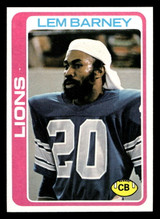 1978 Topps #82 Lem Barney Near Mint+  ID: 504298 1978 Topps #82 Lem Barney Near Mint+  ID: 504298