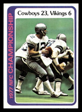1978 Topps #166 1977 NFC Championship Very Good 