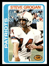 1978 Topps #485 Steve Grogan Ex-Mint  ID: 506149
