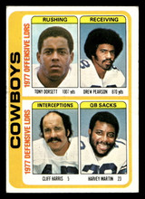 1978 Topps #507 Tony Dorsett/Drew Pearson/Cliff Harris/Harvey Martin TL Excellent 