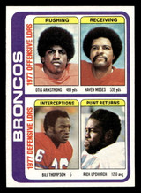 1978 Topps #508 Otis Armstrong/Haven Moses/Bill Thompson/Rick Upchurch TL Near Mint  ID: 506245