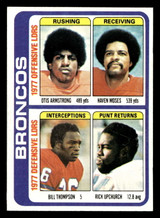 1978 Topps #508 Otis Armstrong/Haven Moses/Bill Thompson/Rick Upchurch TL Near Mint  ID: 506247