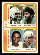 1978 Topps #519 Clark Gaines/Wesley Walker/Burgess Owens/Joe Klecko TL Near Mint  ID: 506297