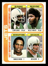1978 Topps #519 Clark Gaines/Wesley Walker/Burgess Owens/Joe Klecko TL Ex-Mint 