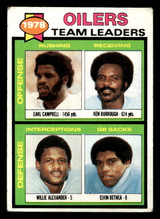 1979 Topps #301 Earl Campbell/Ken Burrough/Willie Alexander/Elvin Bethea TL Very Good 