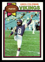 1979 Topps #343 Greg Coleman Ex-Mint RC Rookie  ID: 507656