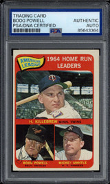 Boog Powell 1965 Topps #3 Home Run Leaders Signed PSA/DNA Slabbed Orioles