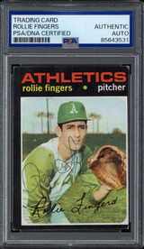 Rollie Fingers 1971 Topps #384 Signed PSA/DNA Slabbed Authenticated Oakland A's