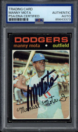 Manny Mota 1971 Topps #112 Signed PSA/DNA Slabbed Authenticated Dodgers
