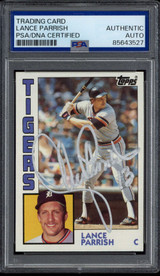 Lance Parrish 1984 Topps #640 Signed PSA/DNA Slabbed Authenticated Tigers
