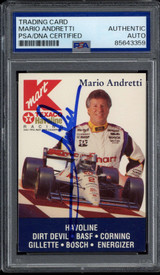 Mario Andretti 1992 K-Mart Trading Card Signed PSA/DNA Slabbed Authenticated ID: 511033