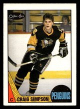 1987-88 O-Pee-Chee #80 Craig Simpson Ex-Mint RC Rookie OPC 