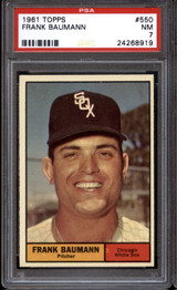 1961 Topps #550 Frank Baumann PSA 7 Near Mint