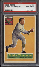 1956 Topps #100 Bobby Thomason PSA 8 NM-Mint 