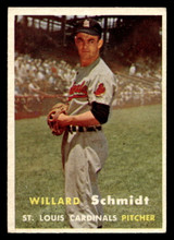 1957 Topps #206 Willard Schmidt Excellent  ID: 511796