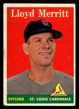 1958 Topps #231 Lloyd Merritt Very Good RC Rookie  ID: 511893