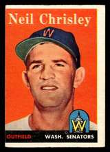 1958 Topps #303 Neil Chrisley UER Excellent Miscut 