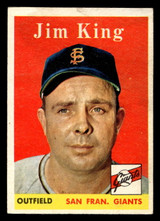 1958 Topps #332 Jim King Very Good  ID: 511921