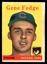 1958 Topps #449 Gene Fodge Poor RC Rookie 