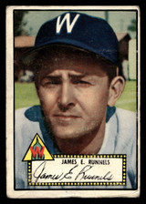 1952 Topps #2 Pete Runnels Poor RC Rookie Black Back 