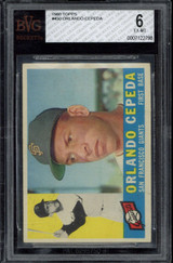1960 Topps #450 Orlando Cepeda Giants BVG 6 EX-Mint