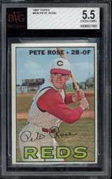 1967 Topps #430 Pete Rose Reds BVG 5.5 EX+