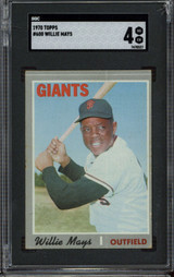 1970 Topps #600 Willie Mays Giants SGC 4 VG-EX