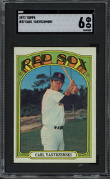 1972 Topps #37 Carl Yastrzemski Red Sox SGC 6 EX-Mint