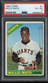 1966 Topps #1 Willie Mays Giants PSA 4 VG-EX