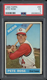 1966 Topps #30 Pete Rose Reds PSA 5 EX
