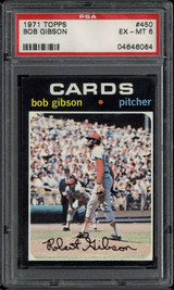 1971 Topps #450 Bob Gibson Cardinals PSA 6 EX-Mint