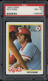 1978 Topps #20 Pete Rose Reds PSA 8 NN-Mint