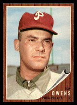 1962 Topps #212 Jim Owens Very Good 