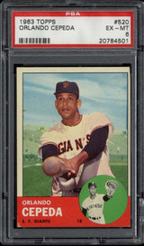1963 Topps #520 Orlano Cepeda Giants PSA 6 EX-Mint