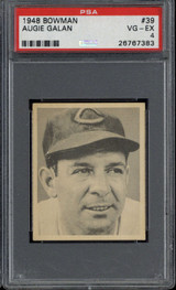 1948 Bowman #39 Augie Galan Reds PSA 4 VG-EX