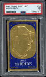 1965 Topps Embossed #30 Ken McBride Angels PSA 5 EX