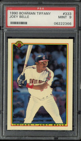 1990 Bowman Tiffany #333 Albert Joey Belle Indians PSA 9 Mint RC
