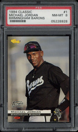 1994 Classic #1 Michael Jordan Barons PSA 8 NM-Mint Minor League