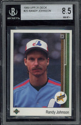 1989 Upper Deck #25 Randy Johnson Expos BGS 8.5 NM-Mint+ RC