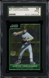 2006 Bowman Chrome #217 Justin Verlander Tigers SGC 8 NM-Mint RC