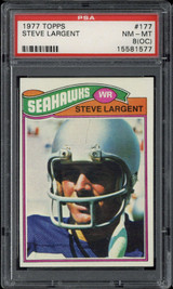 1977 Topps #177 Steve Largent Seahawks PSA 8oc NM-Mint RC
