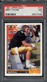 1991 Upper Deck #13 Brett Favre Falcons PSA 7 Near Mint RC