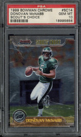 1999 Bowman Chrome #SC14 Donovan McNabb Eagles PSA 10 Gem Mint Scout's Choice